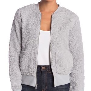 Andrew Marc Fleece Bomber Teddy Jacket